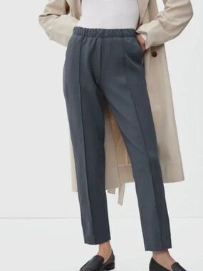 Everlane Dream Pant Small Gray Pull On High Rise Tapered Office Career Travel